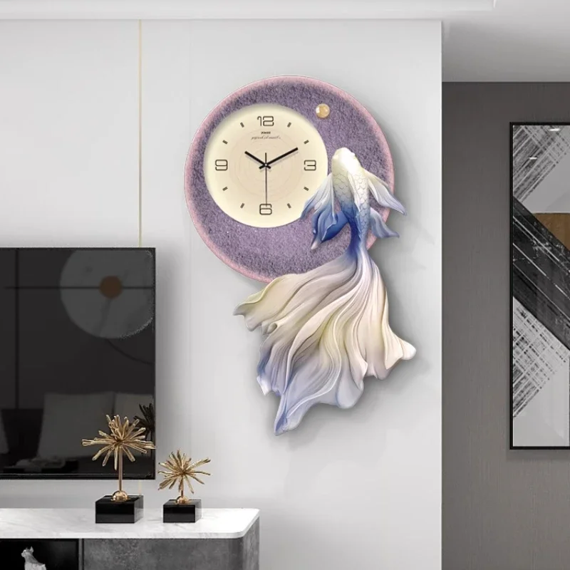 Luxury Large Wall Clock Design Nordic Light Office Living Room Wall Clock Aesthetic Bathroom Reloj De Pared Bedroom Decoration