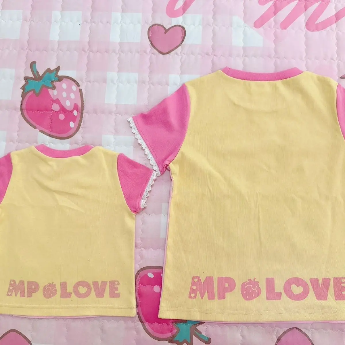 Summer Japanese Kawaii Cartoon Printing Tops Women Harajuku Wave Point Patchwork T-shirt Y2k Aesthetic Fairy Grunge Cute Tee
