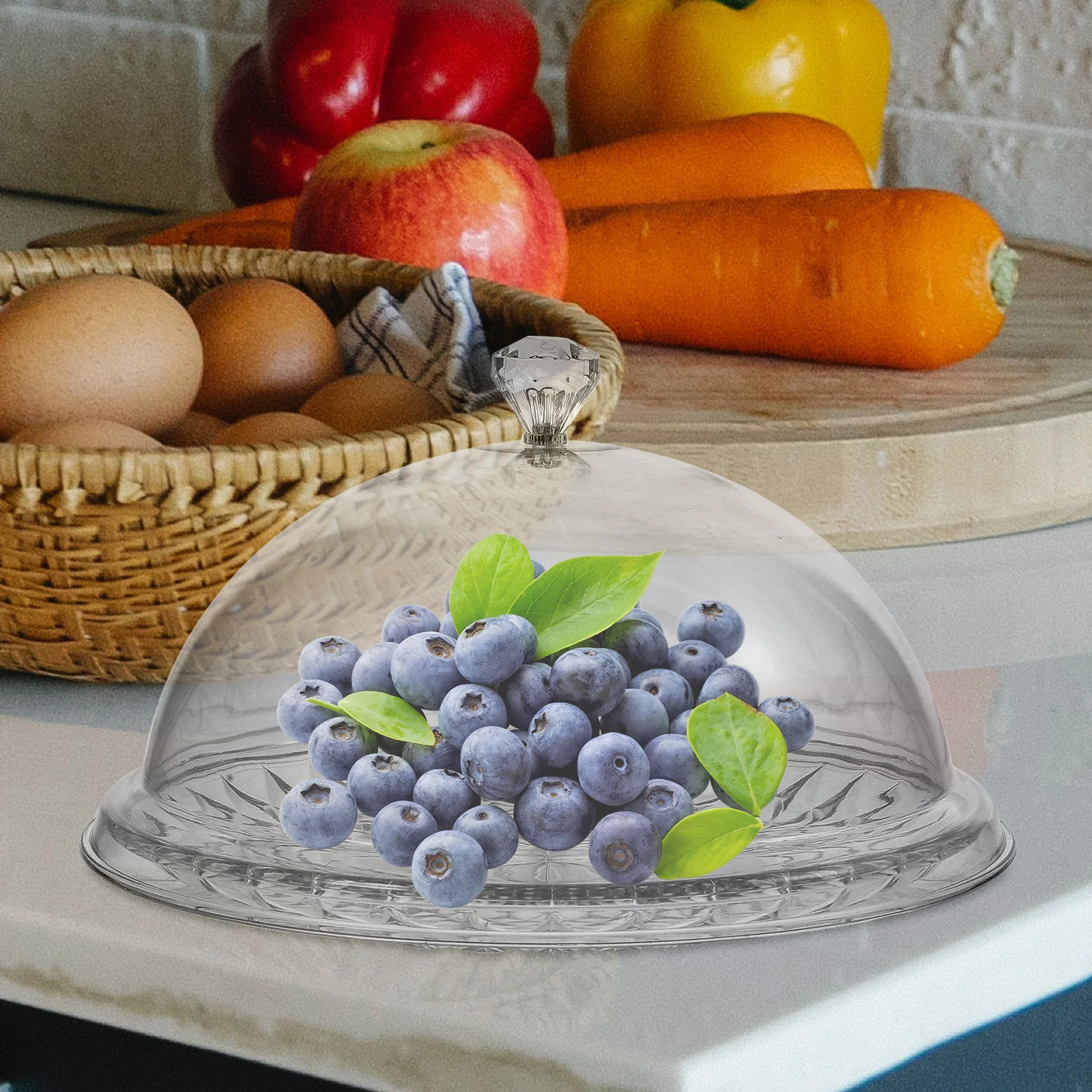 

Cake Display Tray Clear PET Wear Resistance Practical Long Use Elegant Party Celebration Dessert Fruits Snacks Wedding Shop