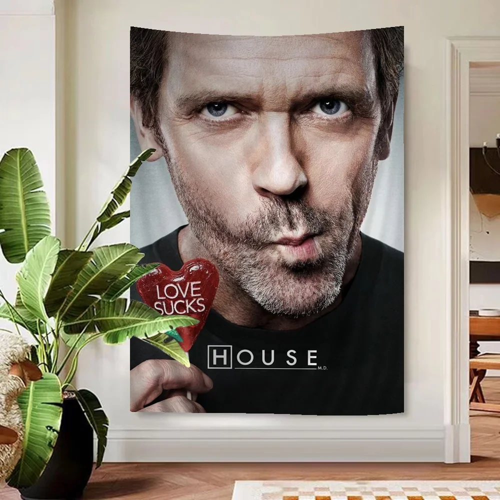 House MD TV stampato grande arazzo da parete Art Science Fiction Room Home Decor Decor coperta