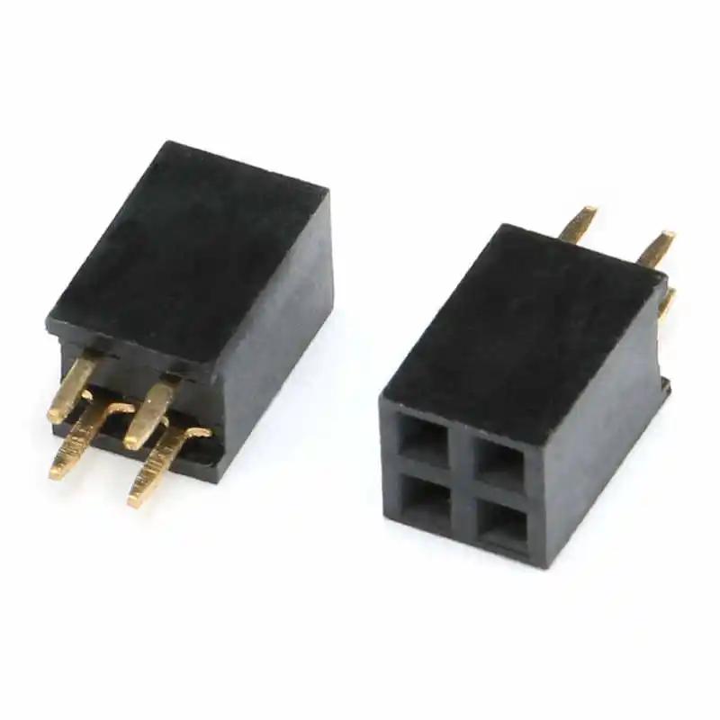 Pitch 2.54mm Dual Row Female Header, Female Connector, 2*2P/3/4/5/6/8/10P/12P/20P/40P