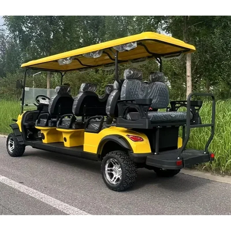 CE Certified 8-Seater Off-Road Cart with Customizable Lithium Batteries Club Use and City Shopping