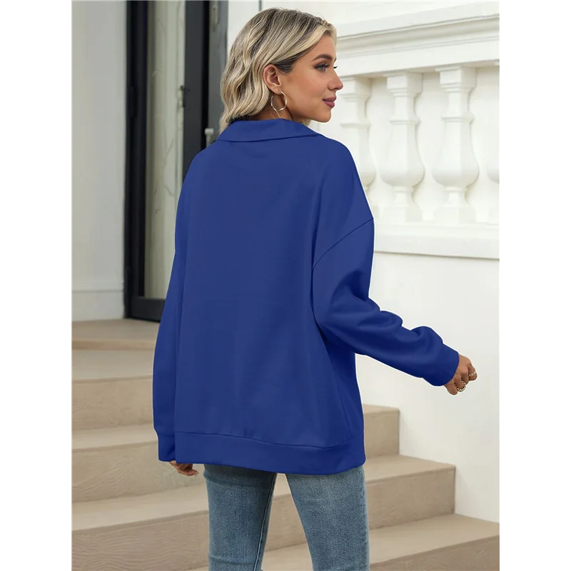

CGS-Womens Long Sleeve Tops Collared V Neck Polo- Shirts Lightweight- Sweatshirt 2025 Fall Fashion Clothes