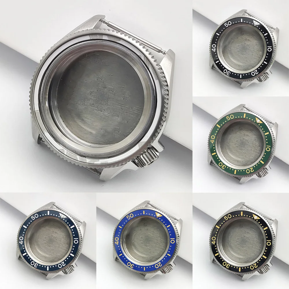 

38mm Men's Watch Case Toothed Edge Sapphire Crystal SUB Bezel 5ATM WR Watch Accessories for NH35 NH36 Movement