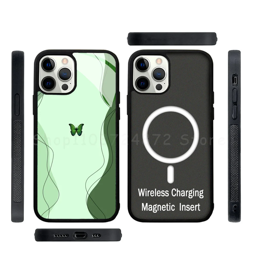 

Cute Phone Case Strong Magnetic For IPhone 15 14 13 Pro Max Alex Mirror For Magsafe Wireless Charging Cover