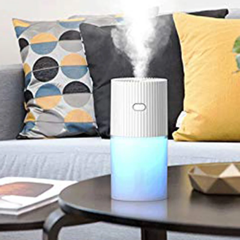 

RALCA-Мини-Увлажнитель с прохладным туманом, портативный персональный 300 мл и 7 цветов, светодиодный ночник с USB-шайбом, бесшумная работа, автоматический