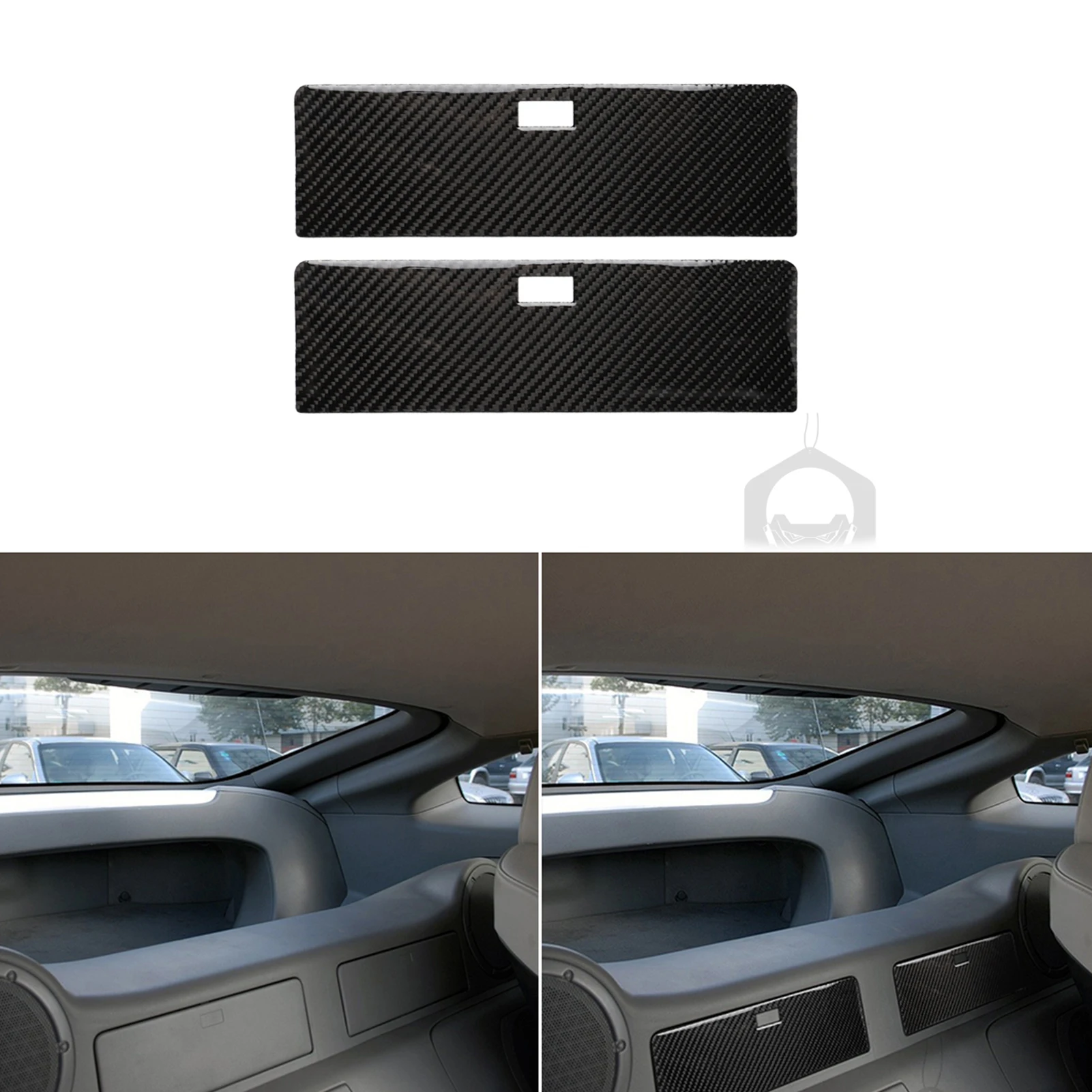 For Nissan 350Z Z33 Nismo 2006-2009 Carbon Fiber Cover Rear Storage Compartment Decorative Sticker Decal Cover Trim Accessories