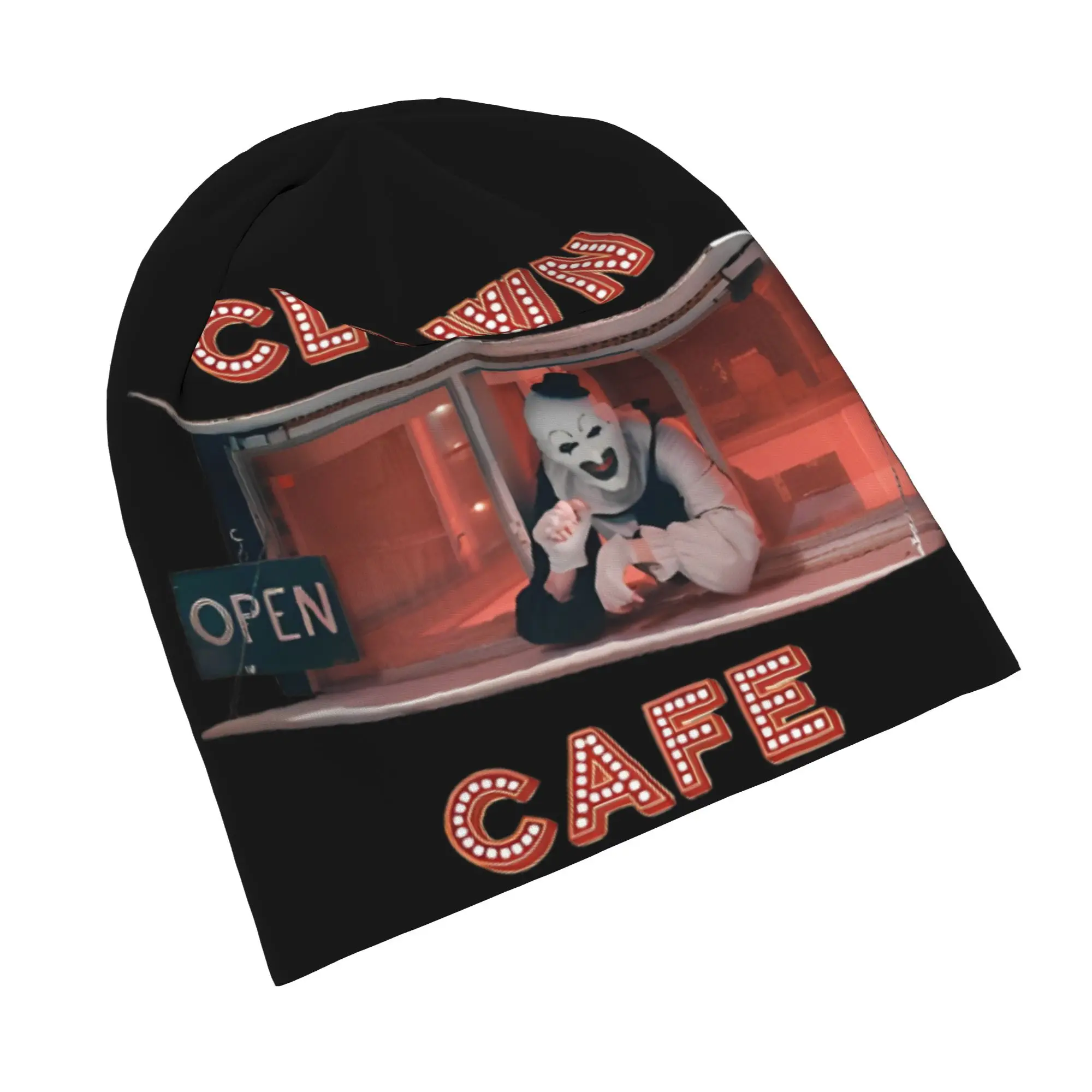 Terrifier Clown Cafe Bonnet Hats Autumn Winter Ski Skullies Beanies Hat  for Men Women Summer Multifunction Caps