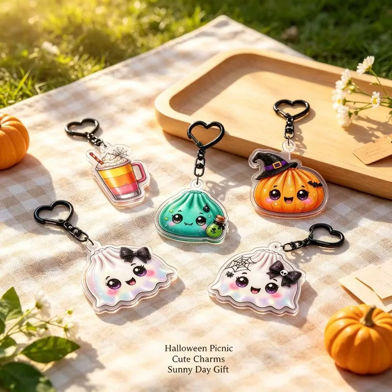 5cm wear resistant acrylic keychain small bag pendant minimalist key holder decor for daily backpack handbag
