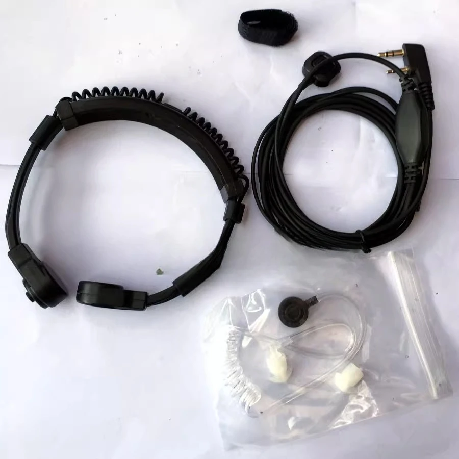 

Телескопическая рация, гарнитура с воздуховодом, управляемая горлом