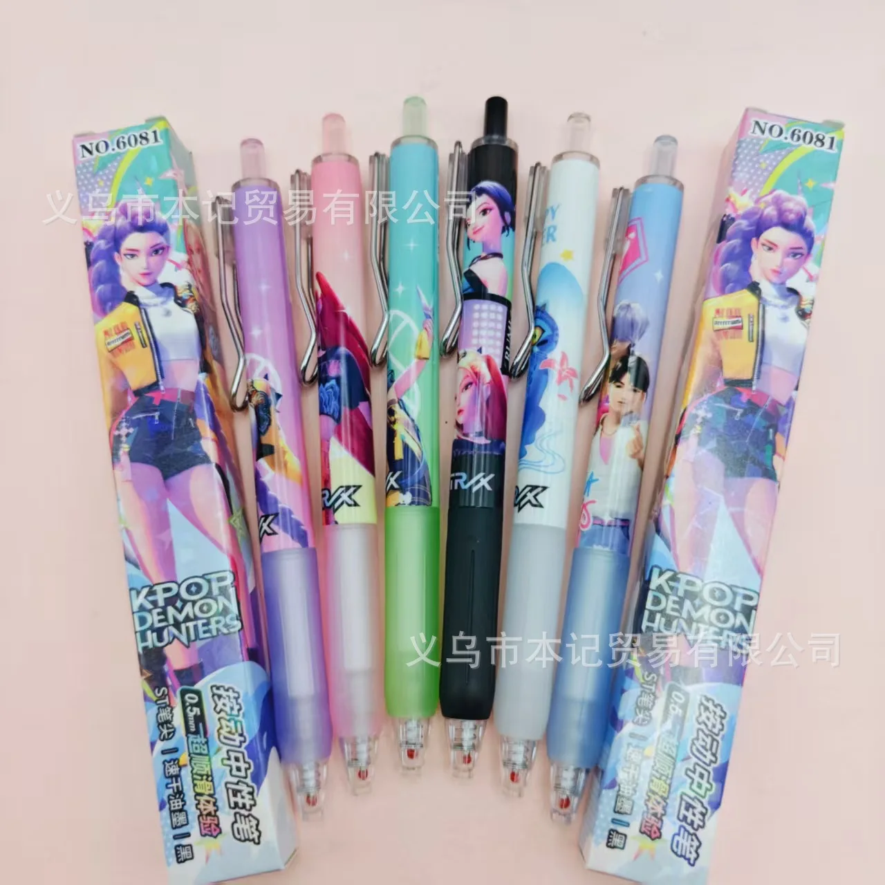 0.5mm Kpop Demon Hunters Penne gel Kawaii Cancelleria Cartoon Anime Periferiche derivative Materiale scolastico Accessori per ufficio Regalo