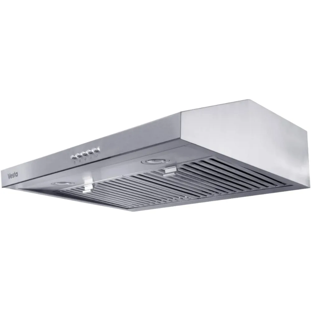 500cfm Under Cabinet Range Hood With 3 Levels Of Speed, Mechanical Buttons Control, Dishwasher Friendly Baffle Filters,  LED