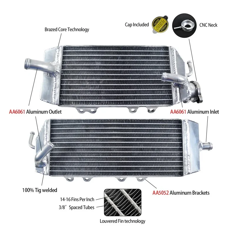 

FOR Kawasaki KX250F KXF250 KX 250F 2006 2007 2008 08 07 06 Aluminum radiator