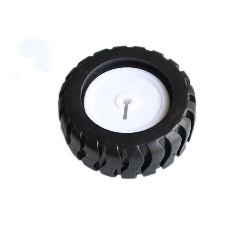 2pcs/lot 43MM Diameter D-shaft Rubber Tire Robot Accessory Intelligent Vehicle Tracking Car Model Wheel Matching N20 Gear Motor