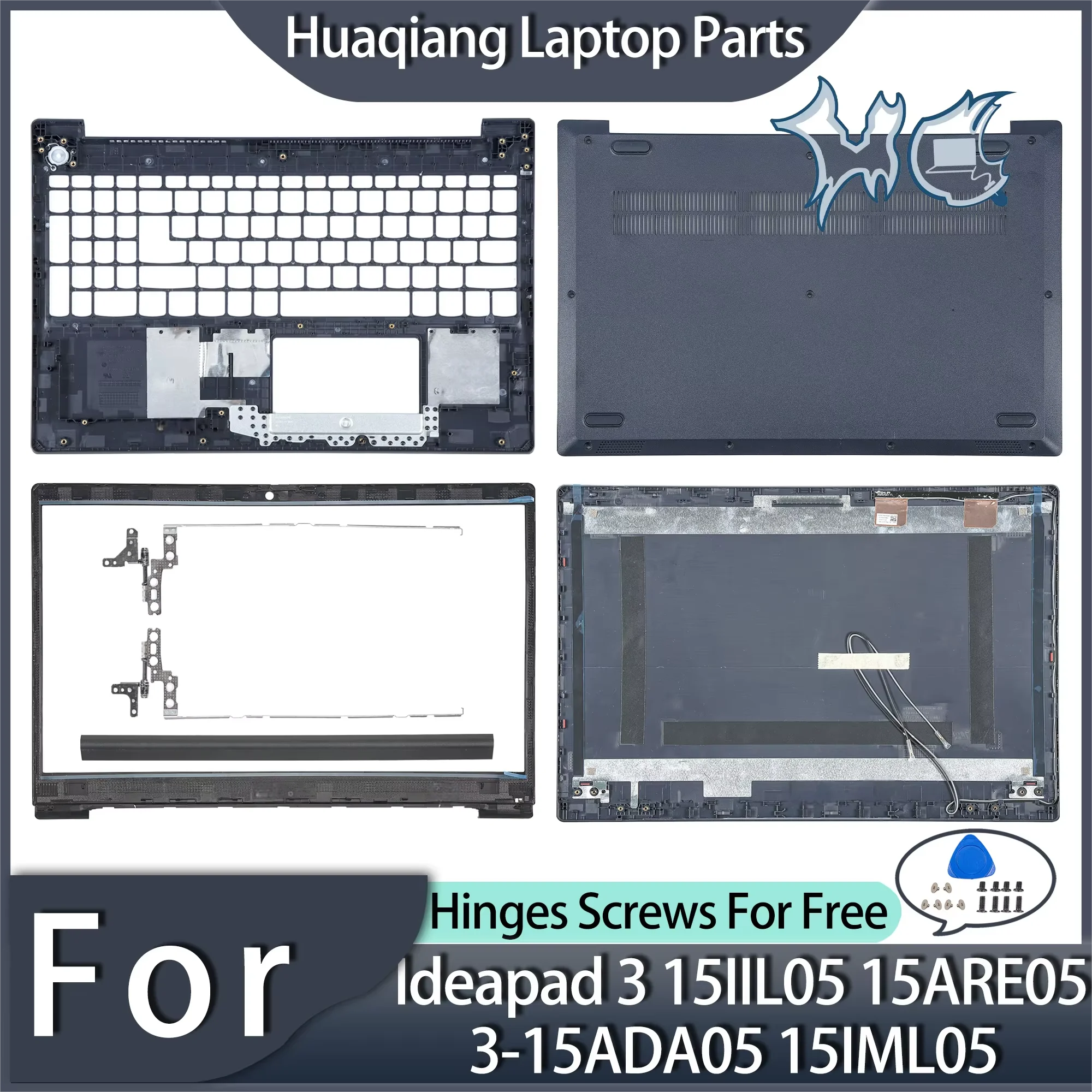 

Housing Case For Ideapad 3 15IIL05 15ARE05 3-15ADA05 15IML05 15ITL05 2020 LCD Back Cover Bezel Bottom Hinges GS552