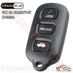 KEYECU 3+1 4 Buttons 314MHz for Toyota Camry 2002 2003 2004-2006 Matrix 2003-2008 Auto Remote Control Key Fob FCC ID: GQ43VT14T