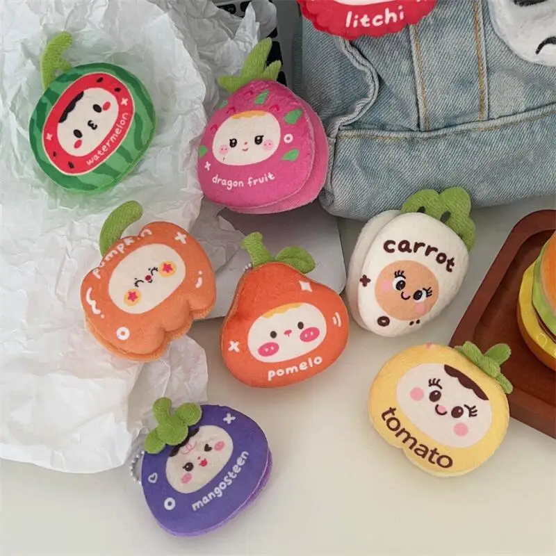 Xm1pc mode clé suspendus décoration accessoires cadeau dessin animé en peluche Simulation fruits poupée porte-clés Kawaii poupée sac à dos pendentif