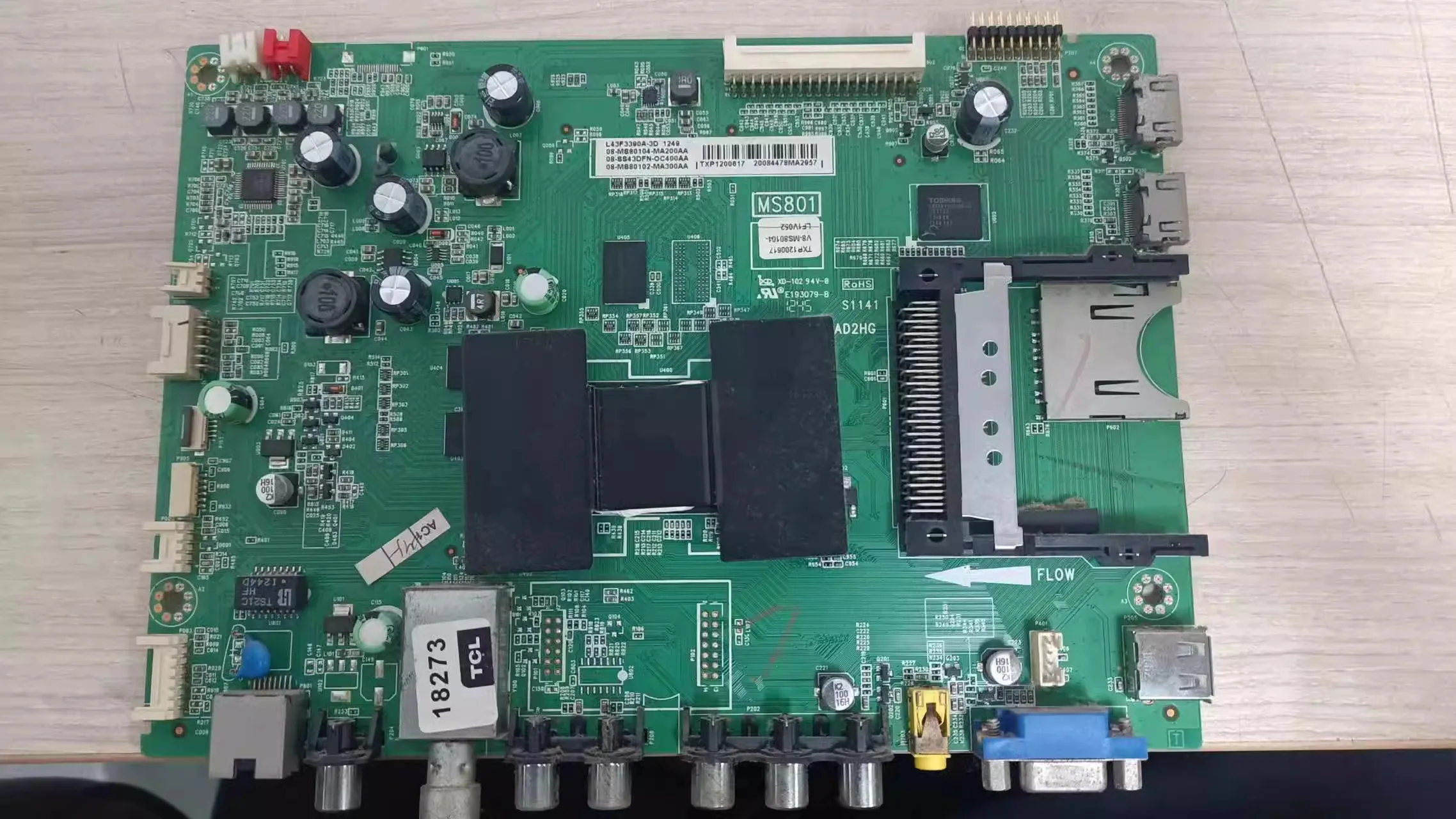 

Original disassembly of each TV motherboard 40-1MS801-MAD2HG with optional screen configuration