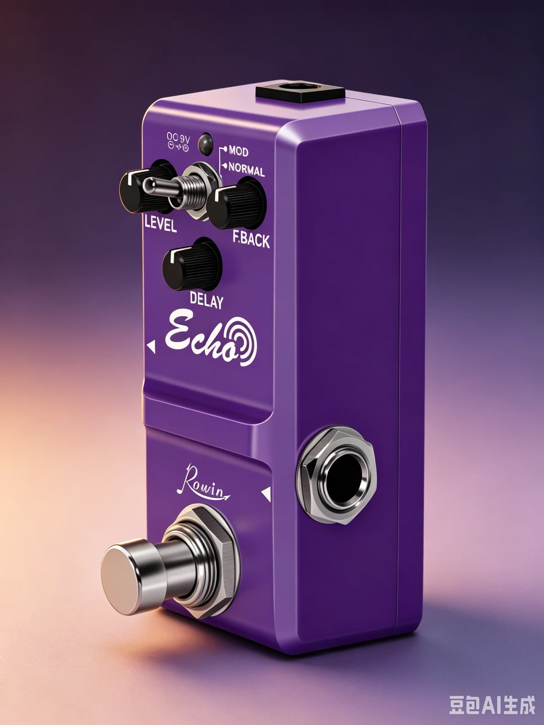 ROWIN LN-314 ECHO Mini Echo Delay Pedal 2 Modes True Bypass Guitar Effect Pedal view 2