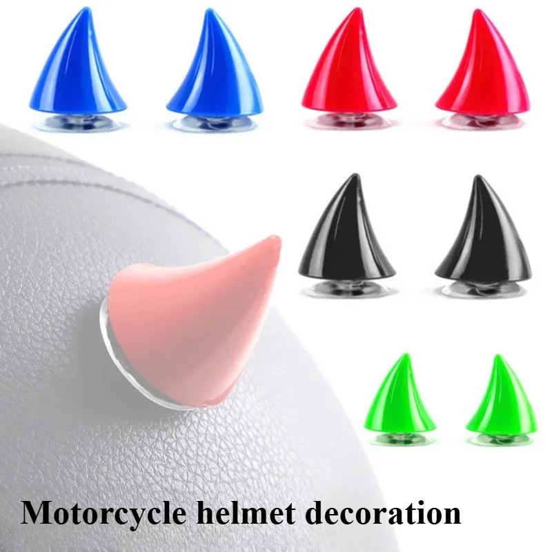 

2Pcs Colorful Motorcycle Helmet Devil Horns Cat Ears Decor Universal Motorbike Bicycle Car Styling Decoration Helmet Stickers
