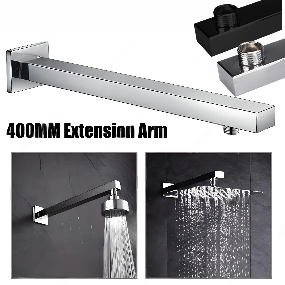 30/40cm Shower Arm Wall Mounted Shower Arm Shower Head Extension Shower Head Arm for Square Shower Head Rain Shower Head