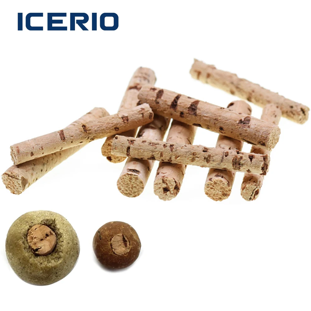 ICERIO 10pcs 6mm 8mm Carp Fishing Cork Sticks, Buoyancy Pop Up Boilies Bait, Floating Rig Tackle Accessories for Carp Bait Lures