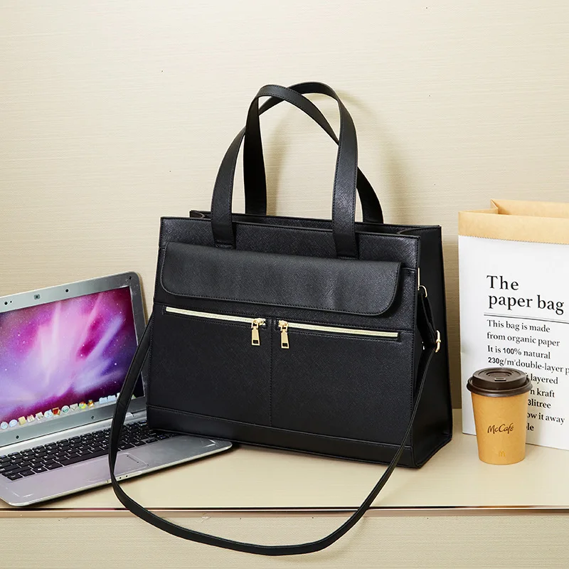 

Сплошной цвет большой вместительный деловой офисный компьютерный портфель, модная сумка для ежедневных поездок на работу, идеальная сумка для работы, ежедневного использования.