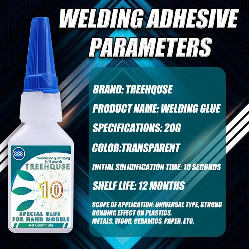 Toy Repair Glue 20g Strong Adhesive For Wood And Bonding Craft With Applicator Tip Quick Drying Welding Glue PVC Items Toys
