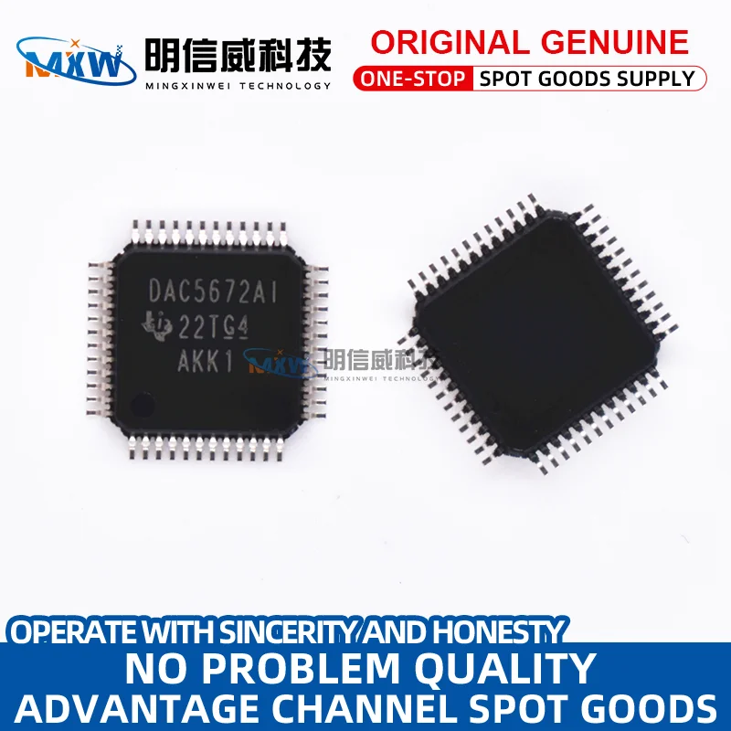 DAC5672AIPFBR QFP48, conversión Digital a analógica Original, DAC5672AIPFBR, novedad de 100%