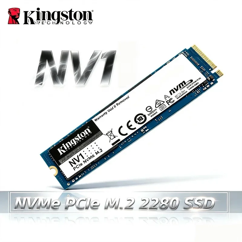 Unidade de Estado Sólido Interna Slim M.2 Kingston NV1 PCIe NVMe 2280 SSD 250GB 500GB 1TB Expansão de Armazenamento para Notebook PC