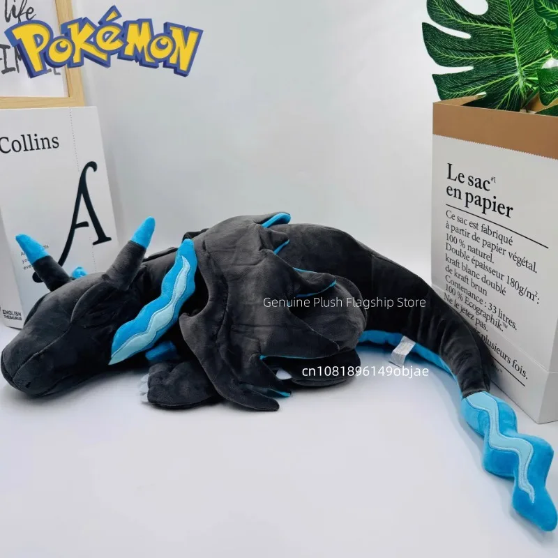

50cm Big Size Pokemon Black Charizard Sleeping Anime Plush Stuffed Doll Room Decoration Plushies Pillow Ornaments Children Gift