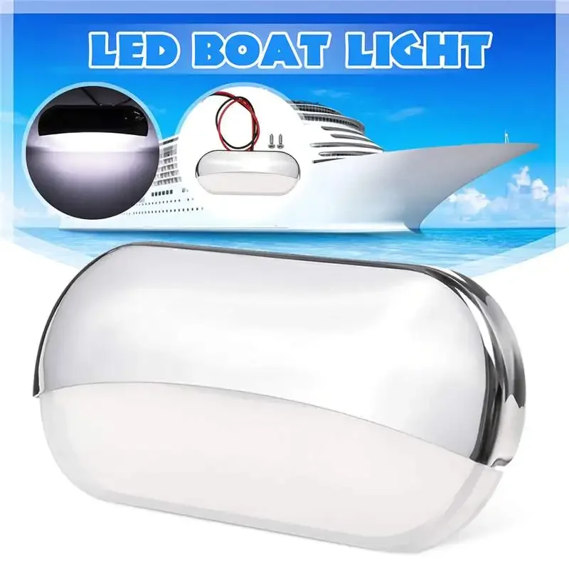 DC 12V Marine Boat Transom LED Wall Light Stainless Steel White LED Tail Lamp Yacht Accessories IP67 Corridor Lighting Lamp