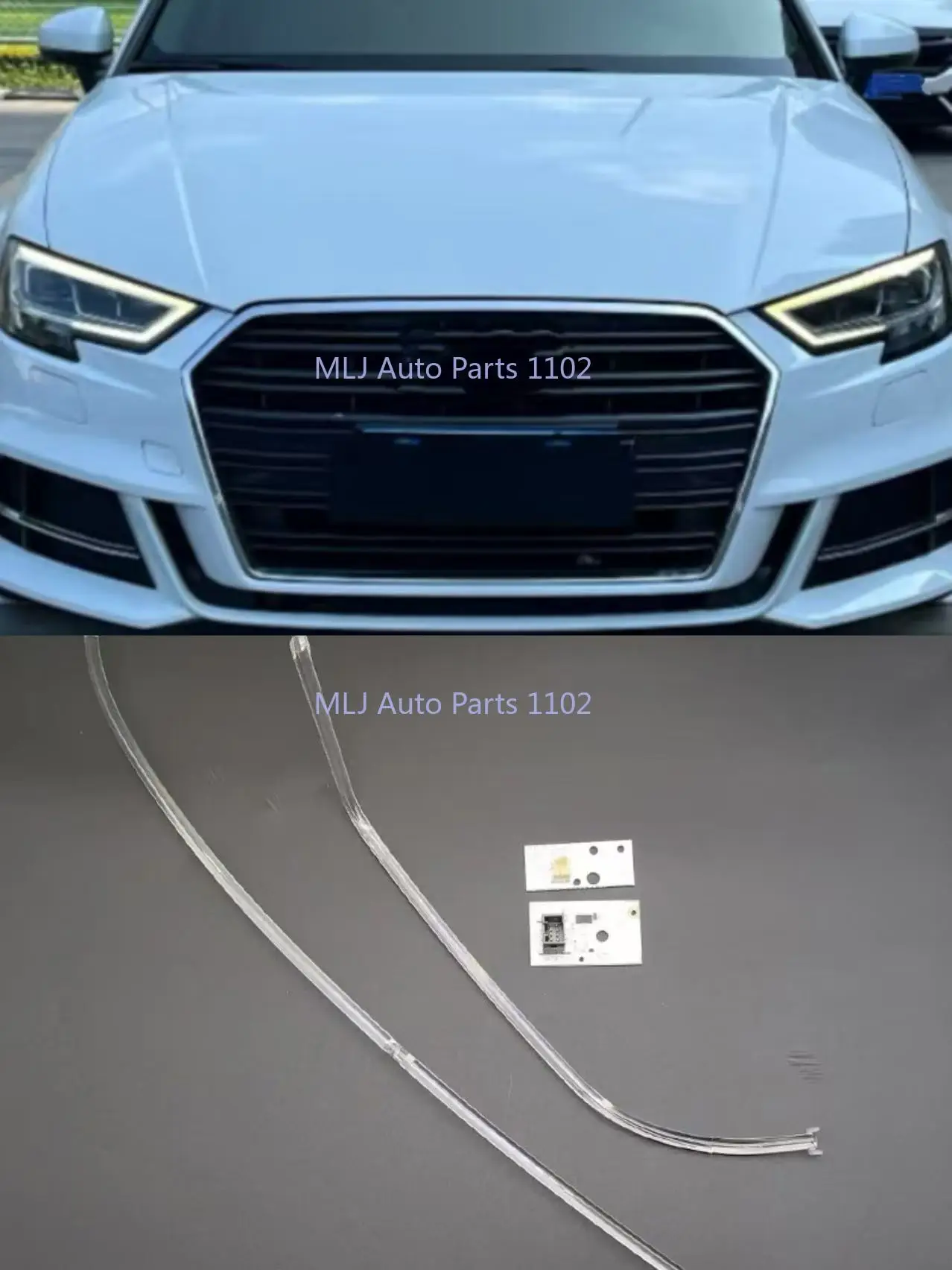 

FOR Audi A3 2017-2019 LED Car Headlights DRL Light Strips Angel Eyes Chip Ballast Module Illuminations Maintenance Accessories