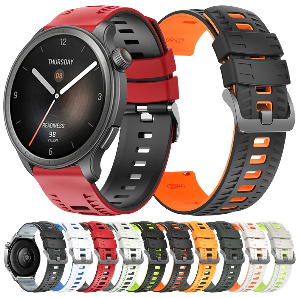 Sport-Silikonarmband für Huami Amazfit BALANCE/CHEETAH Pro Armbänder Amazfit GTR 4 2e 47 mm GTR3 Pro Bip 6 Armbandzubehör