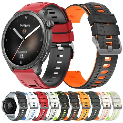 Sports Silicone Strap For Huami Amazfit BALANCE/CHEETAH Pro Wristbands Amazfit GTR 4 2e 47mm GTR3 Pro Bip 6 Bracelet Accessories