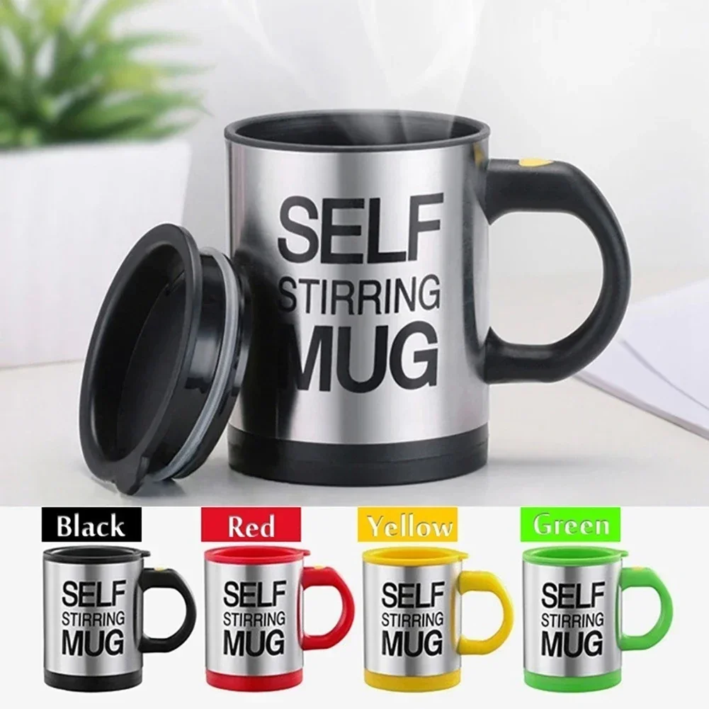 400ml Mugs Automatic Electric Lazy Self Stirring Mug Cup Coffee Milk Mixing Mug Smart Stainless Steel Juice Mix Cup Drinkware