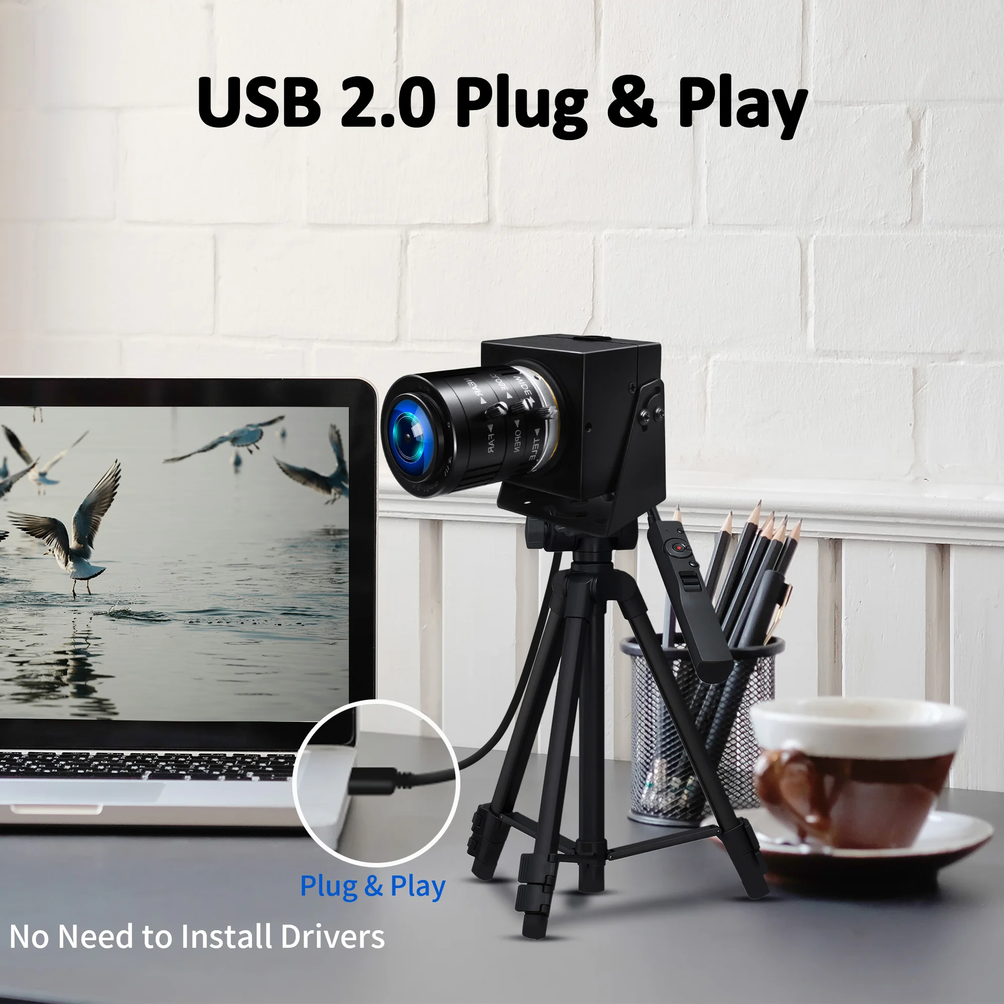 ELP 60fps 50fps 5MP Global Shutter Manual Zoom USB Camera 3X 3.6-10mm/10X 5-50mm Varifocal Webcam for High Speed Motion Capture