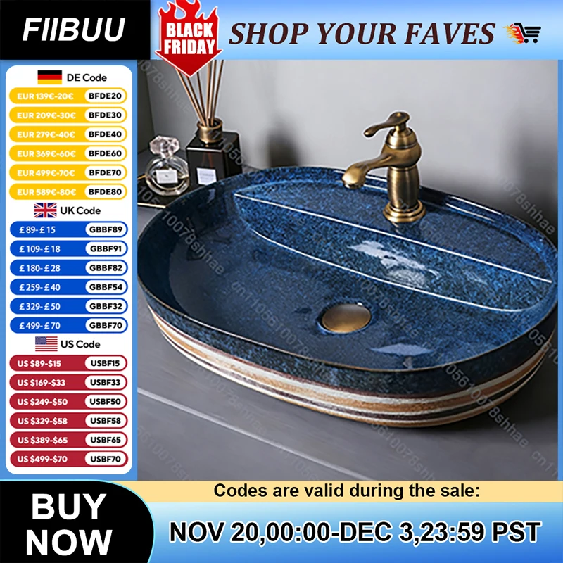 خمر السيراميك سفينة بالوعة البيضاوي الحمام الفن حوض فوق مكافحة غسل السلطانية السيراميك بالوعة الحمام كونترتوب حوض الفني