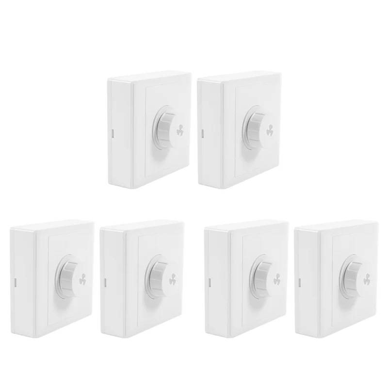 ABRU-6Pcs Ceiling Fan Stepless Speed Governor Surface Mounted Fan Speed Switch