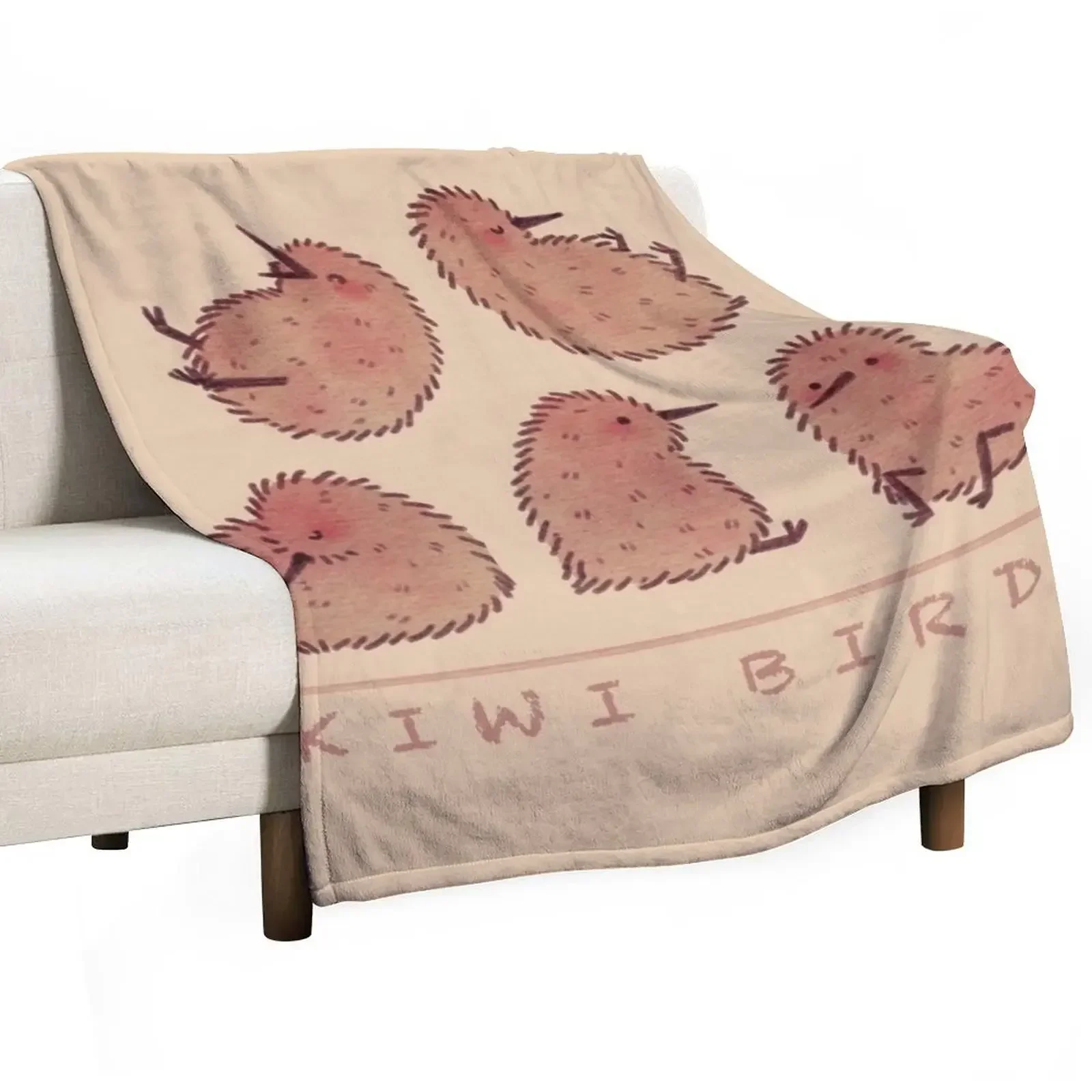 

Cute Kiwi Birds 2 Throw Blanket Large Picnic Kid'S Hairy Blankets