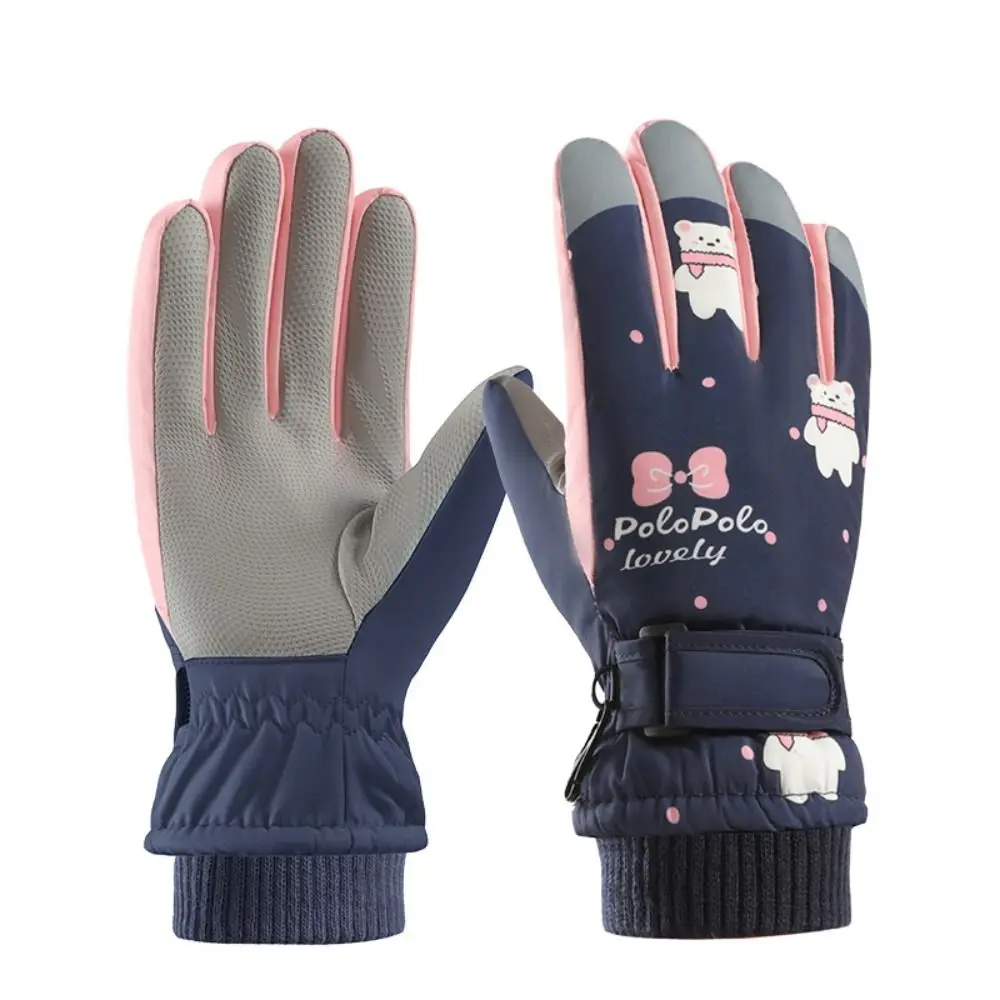 New Thick Warm Children Ski Gloves Windproof Non-slip Sports Mittens Touch Screen Snow Snowboard Cycling Gloves Boys Girls