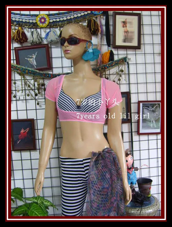 Blusa acampanada en el pecho para danza del vientre fina transparente Top CO12