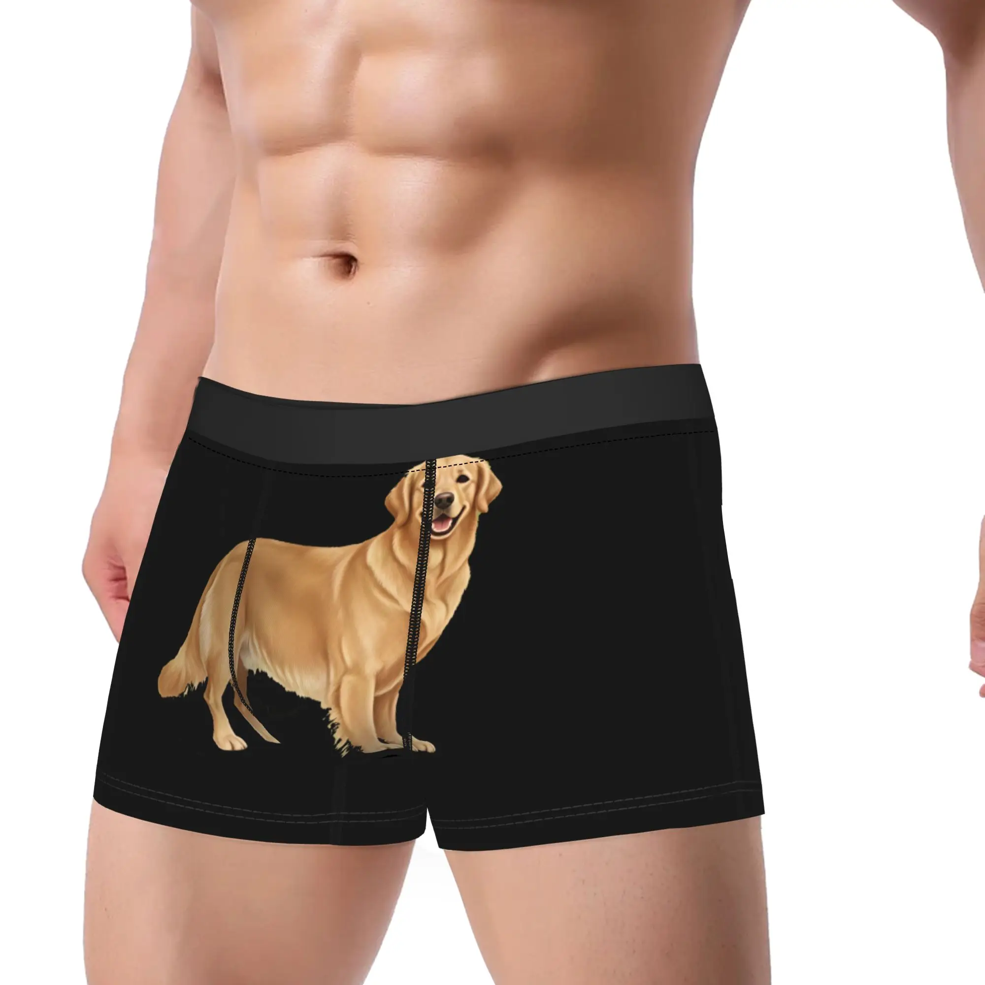 Golden Retriever Full‑body Underwear  Male Underpants Customs Elastic Boxershorts High Quality Boxer Brief Big Size