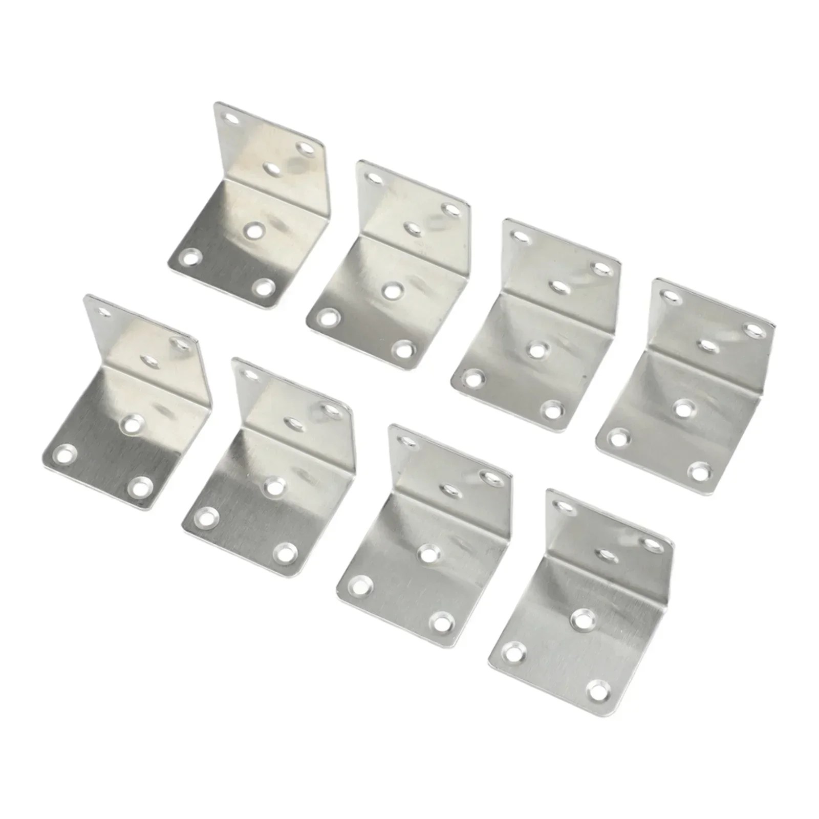 Stainless Steel Corner Connectors 90 Degree Heavy Duty Rustproof Angle Brackets for Industrial Shelves Cabinets Pack of 8