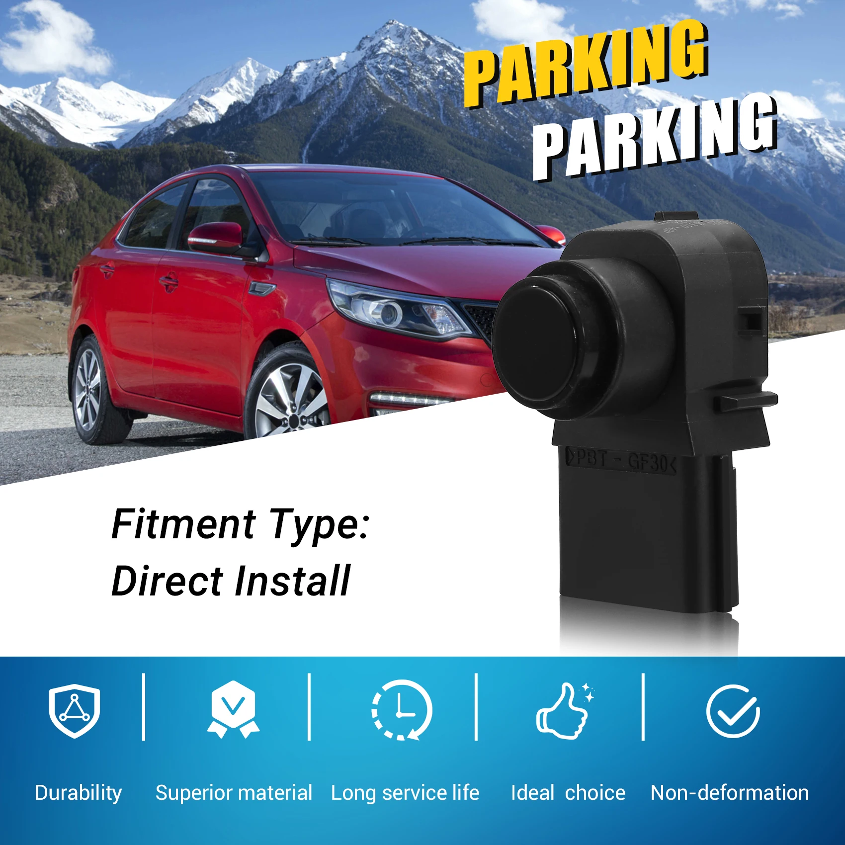 مستشعر ركن السيارة الخلفي لسيارة Hyundai Kia Parktronic Black_A60E