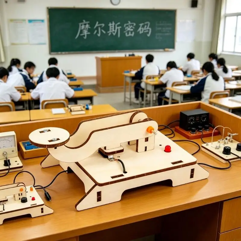 Educational Morse Code Telegraph Machine Building Set With Light And Sound Effects Hands On Learning Toy For Children F19E