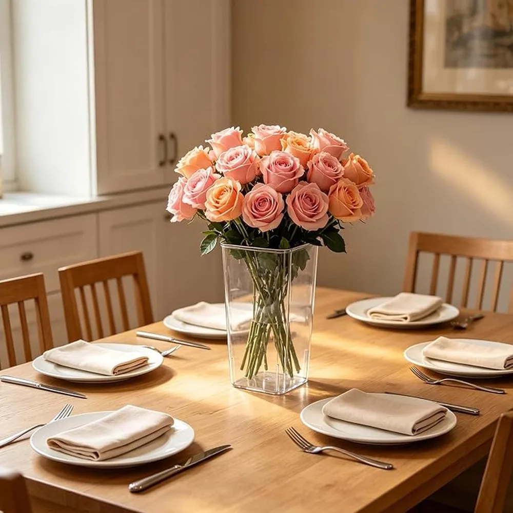 Plastic Vases For Centerpieces Elegant Square Vases Showcasing Flowers In Any Decor Look Stems