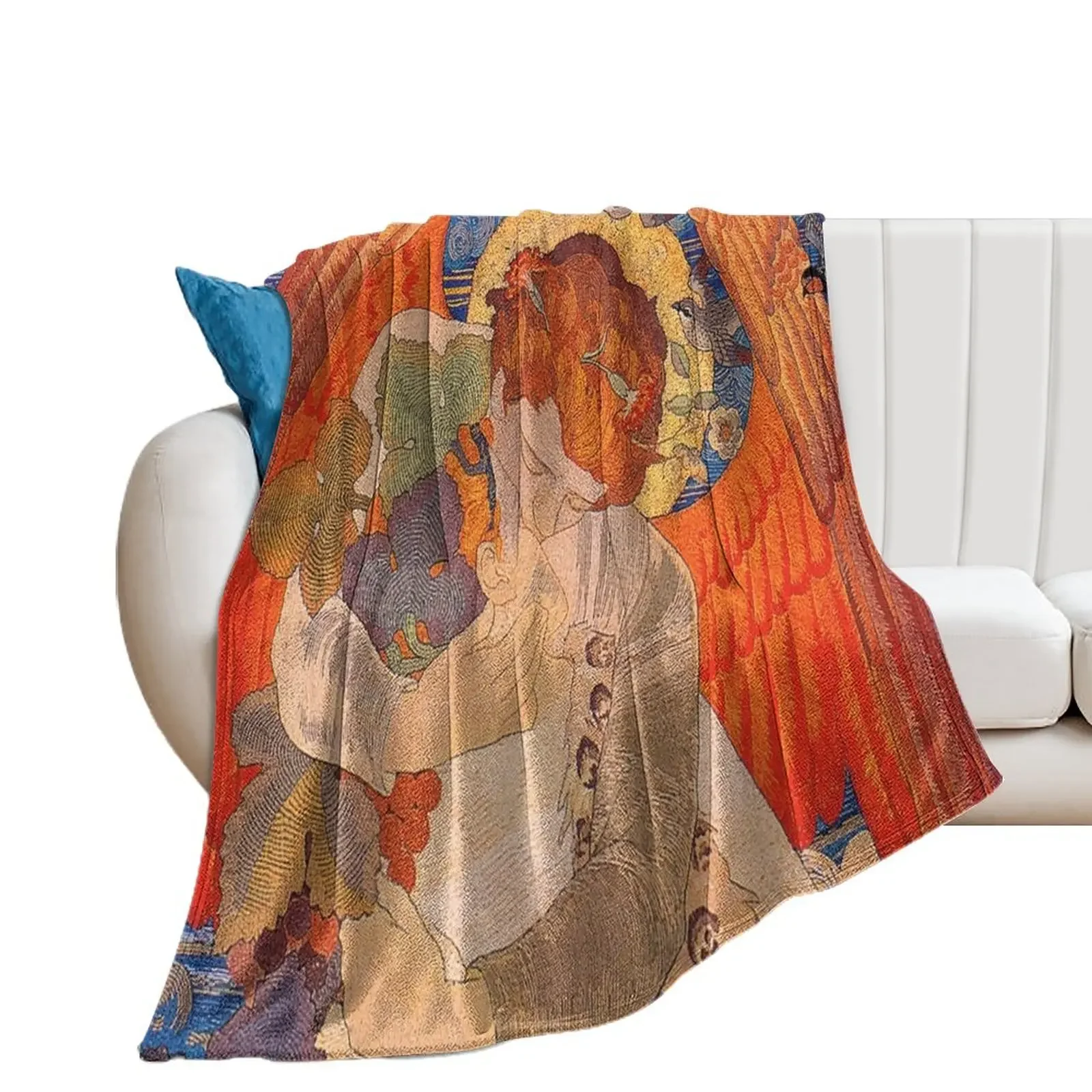 HD. Victory, by Phoebe Anna Traquair Throw Blanket Summer Beddings Retros Camping Blankets