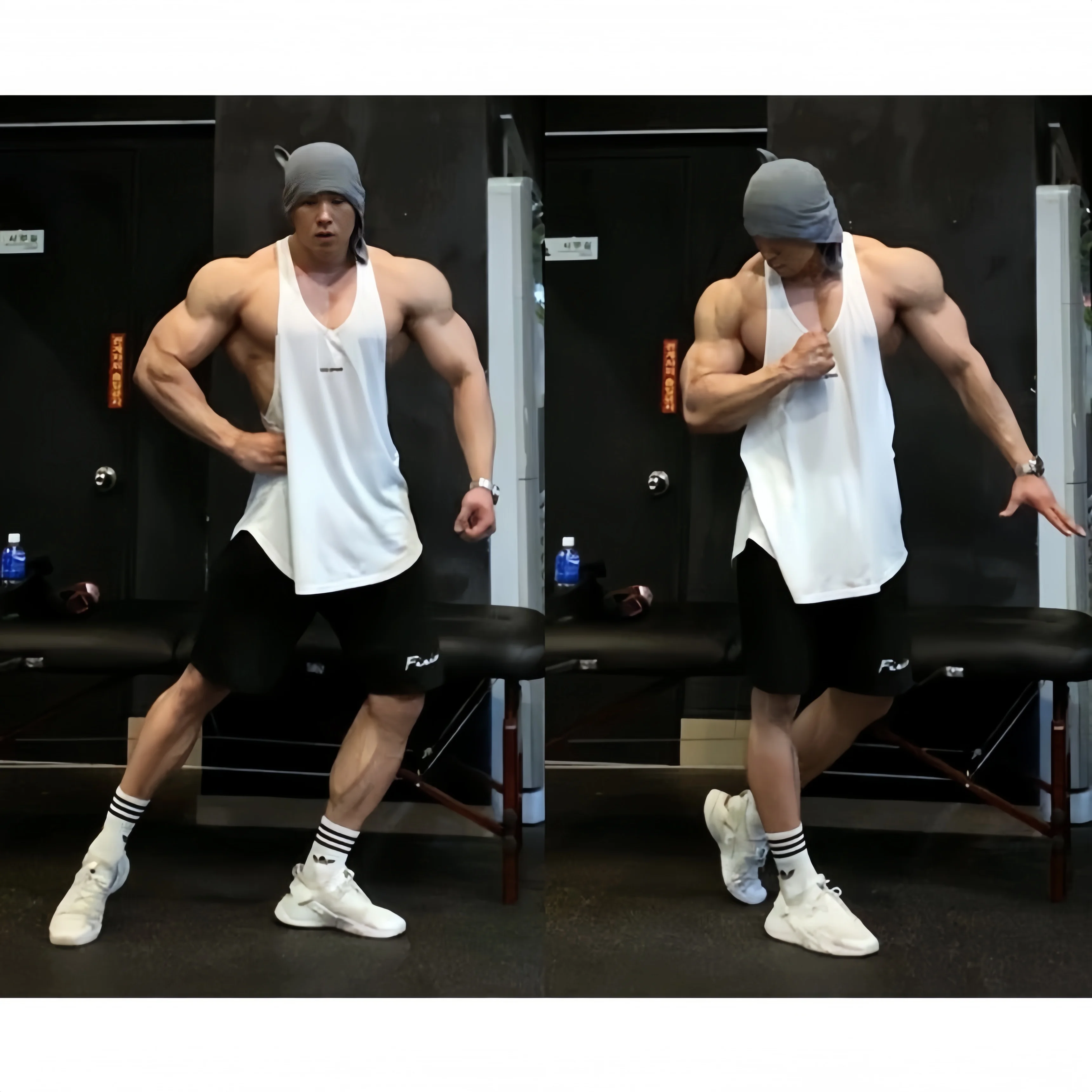 

Popular Hot-selling Men Breathable Running Fitness T-shirt Training Clothes Pure Cotton Stringer Top Y Back Training Muscle Vest