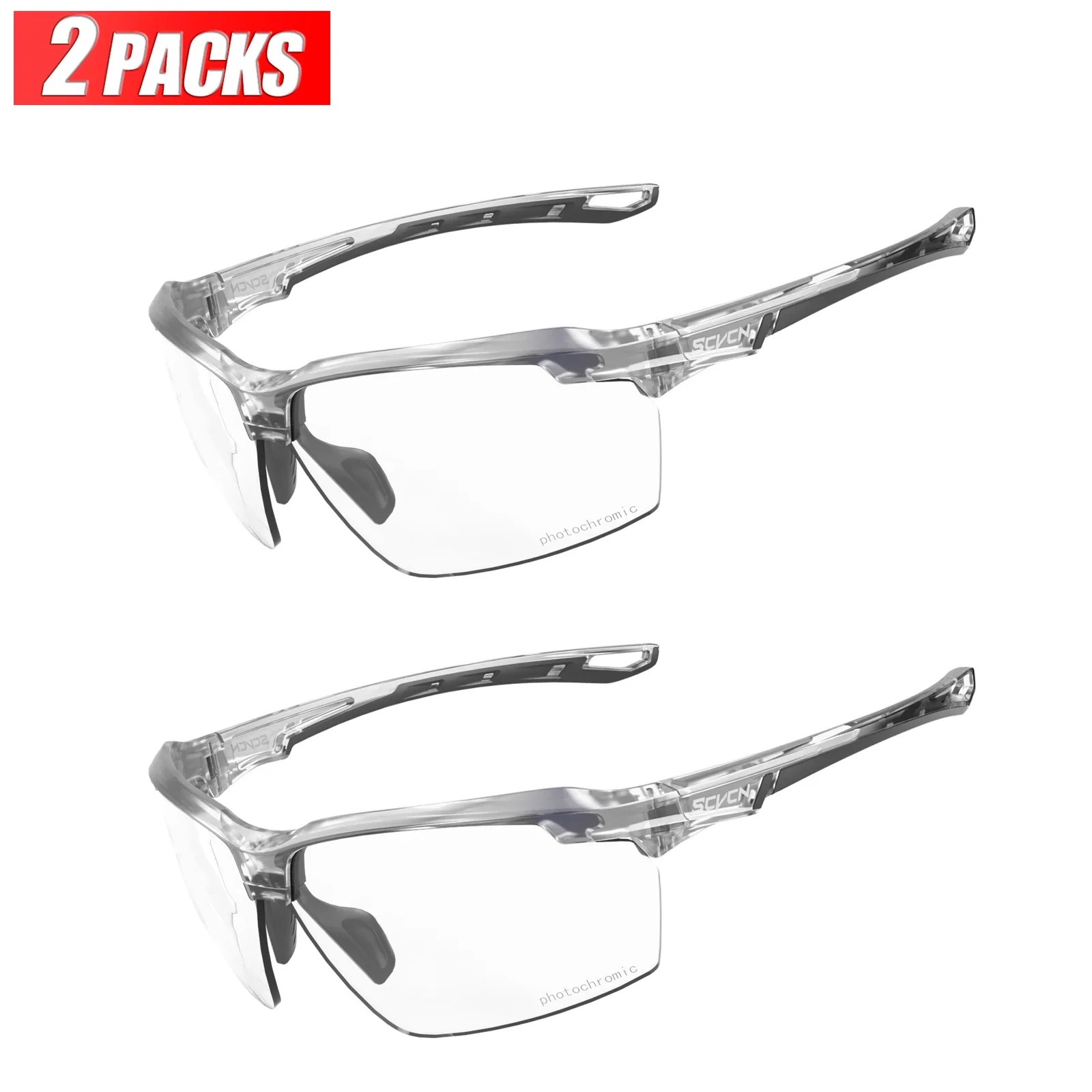 3PACKS SCVCN Meekleurende Fietsen Zonnebril Bril Fiets MTB Fiets Wandelen Golf UV400 Sportbril voor Mannen Vrouwen Baseball